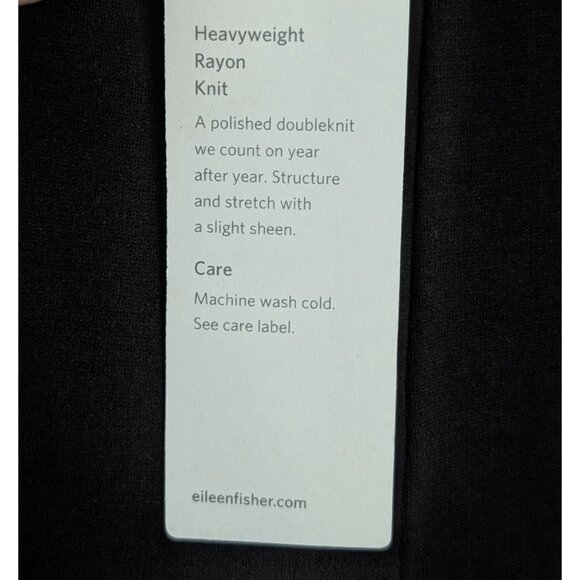 Eileen Fisher Womens Slim Pant XL Black Rayon Nylon Spandex Heavyweight - Picture 9 of 15